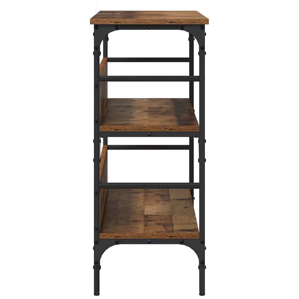 Tavolo consolle con lo scaffale Legno vecchio 100 x 32 x 75 cm