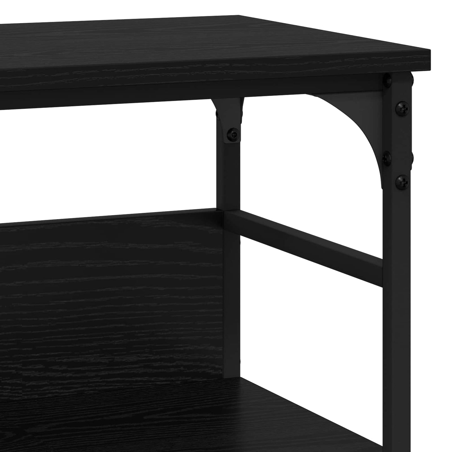 Tavolo consolle Rovere nero 100 x 32 x 75 cm Legno multistrato | homemem39