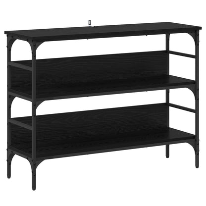 Tavolo consolle Rovere nero 100 x 32 x 75 cm Legno multistrato | homemem39