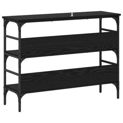Tavolo consolle Rovere nero 100 x 32 x 75 cm Legno multistrato | homemem39
