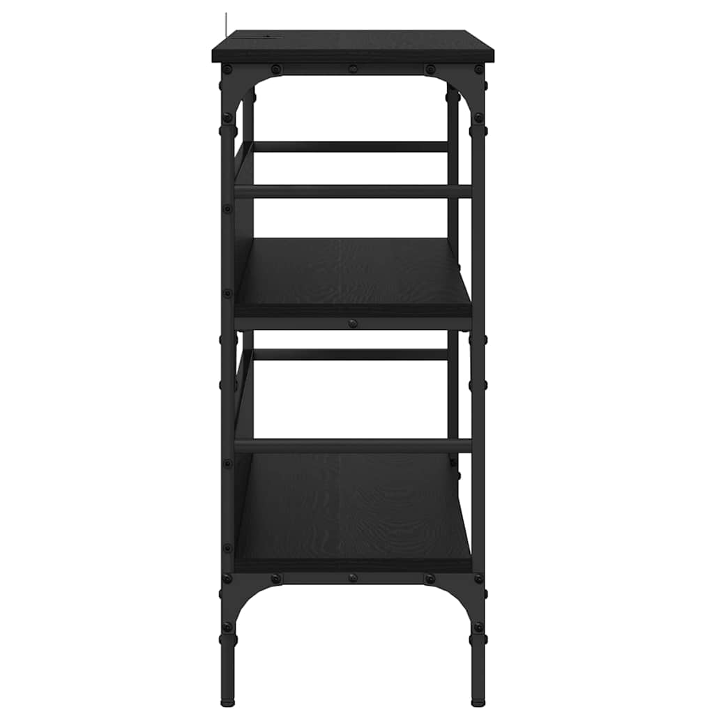 Tavolo consolle Rovere nero 100 x 32 x 75 cm Legno multistrato