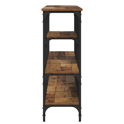 Tavolo consolle con lo scaffale Legno vecchio 160 x 29 x 80 cm