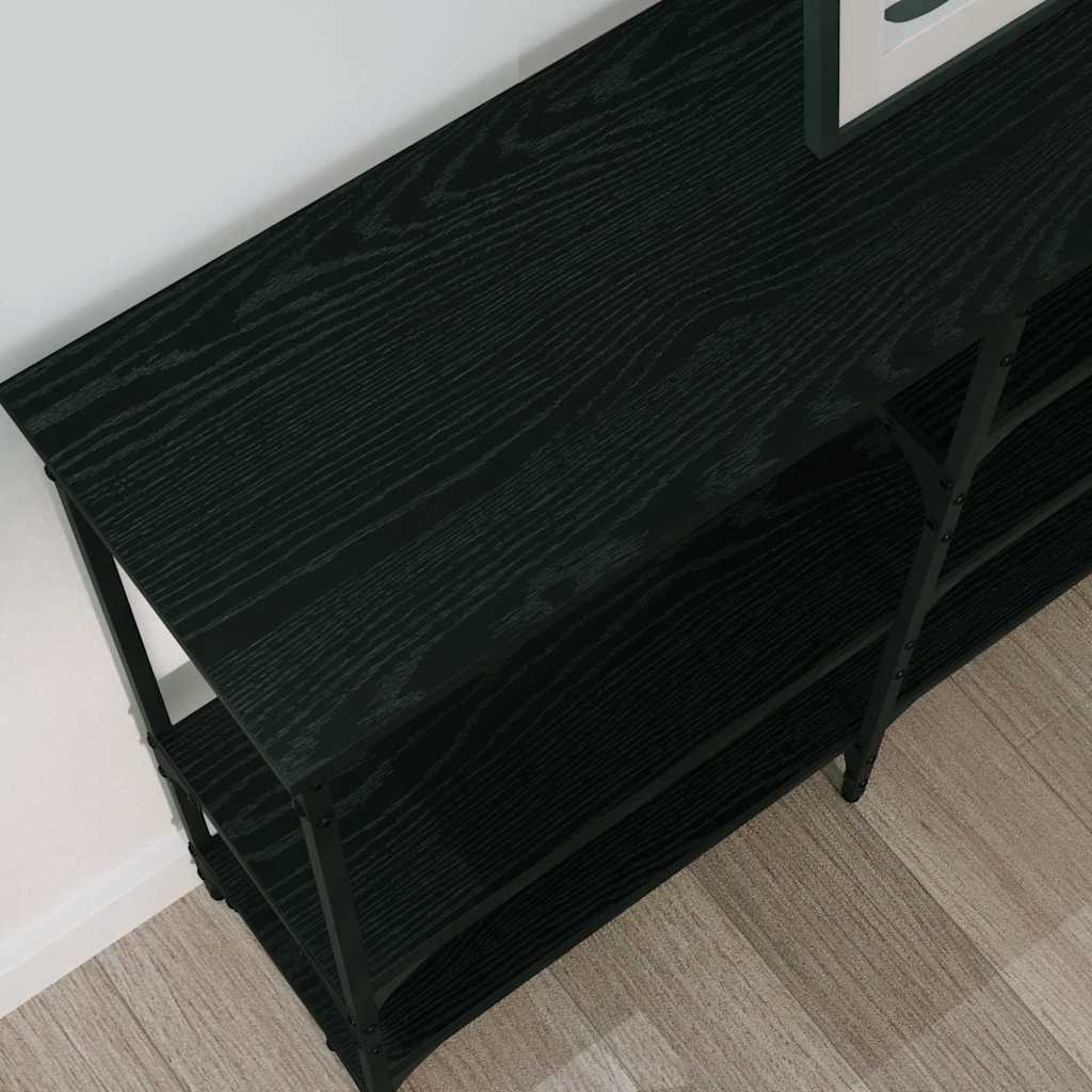 Tavolo consolle Rovere nero 160 x 29 x 80 cm Legno multistrato