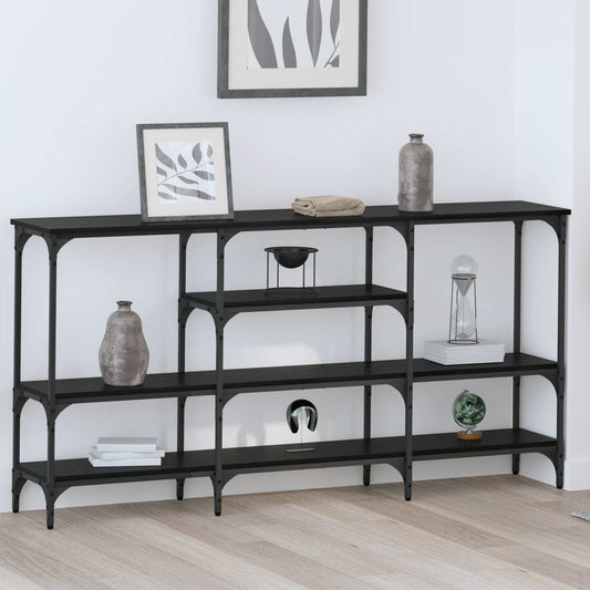 Tavolo consolle Rovere nero 160 x 29 x 80 cm Legno multistrato | homemem39