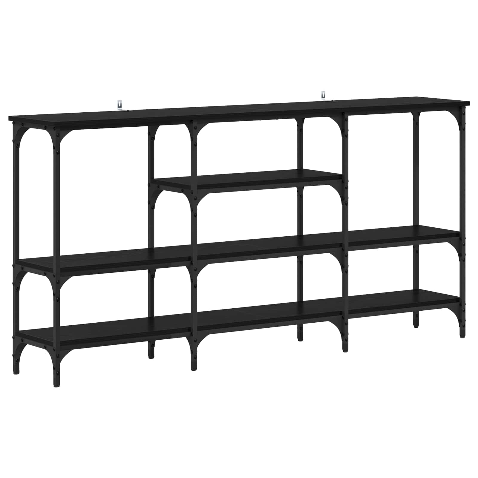 Tavolo consolle Rovere nero 160 x 29 x 80 cm Legno multistrato | homemem39