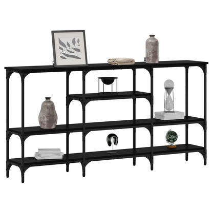 Tavolo consolle Rovere nero 160 x 29 x 80 cm Legno multistrato | homemem39