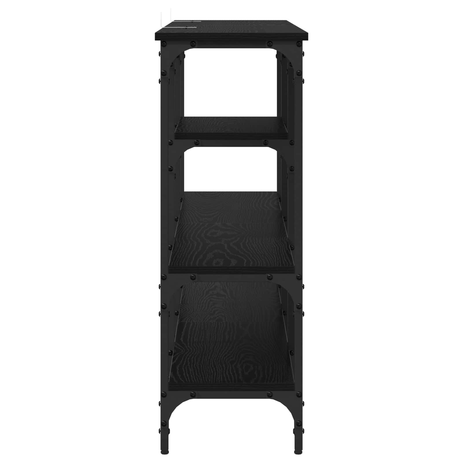 Tavolo consolle Rovere nero 160 x 29 x 80 cm Legno multistrato | homemem39