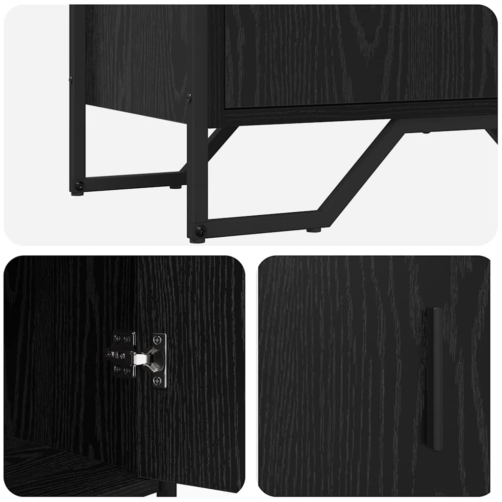 Credenza Nero 78 x 35.5 x 74.5 cm Legno multistrato