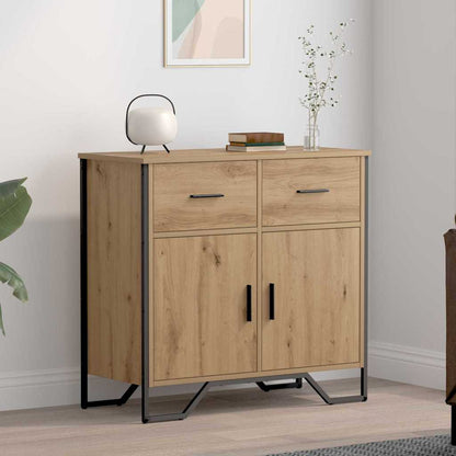 Credenza con cassetto rovere artigianale 79.5 x 35.5 x 74.5 cm