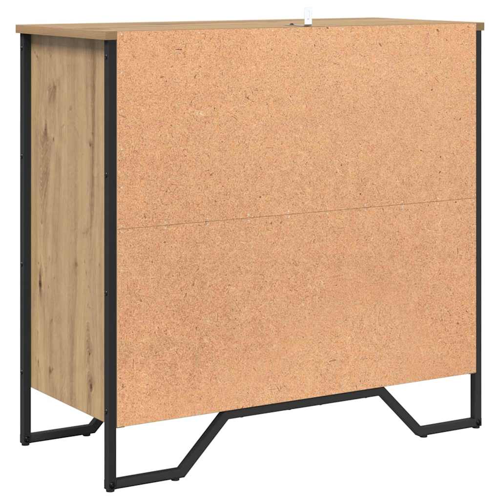 Credenza con cassetto rovere artigianale 79.5 x 35.5 x 74.5 cm