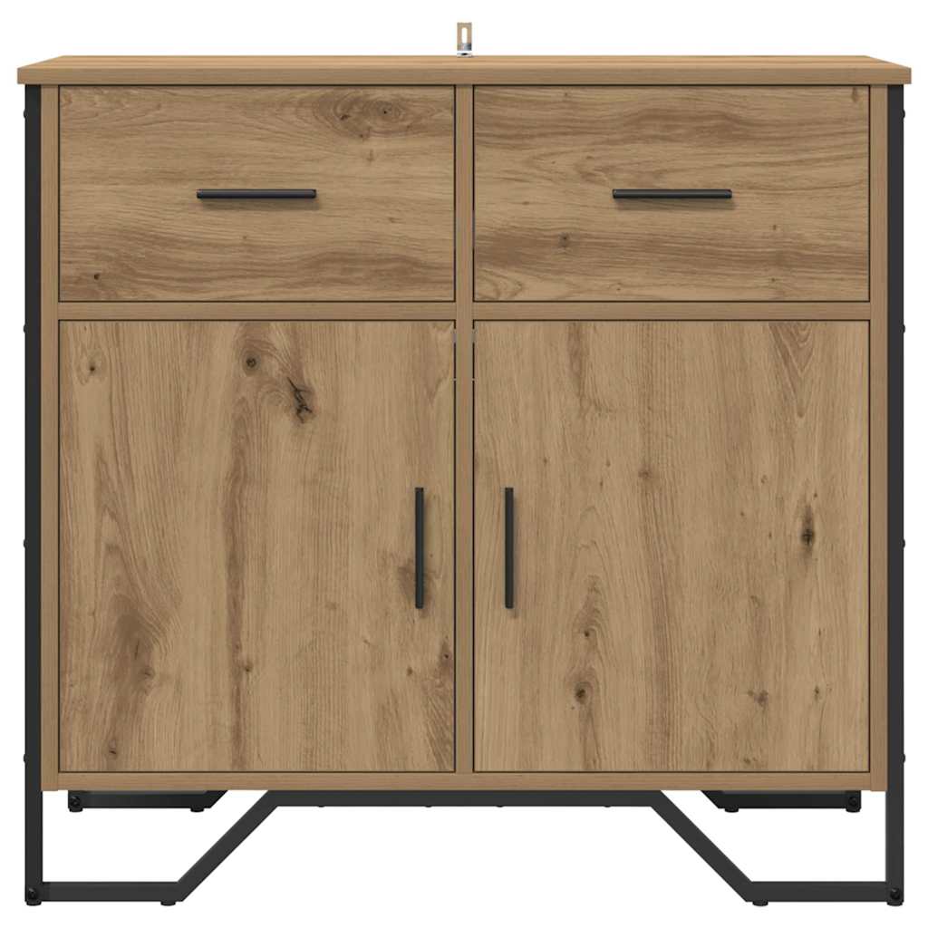 Credenza con cassetto rovere artigianale 79.5 x 35.5 x 74.5 cm