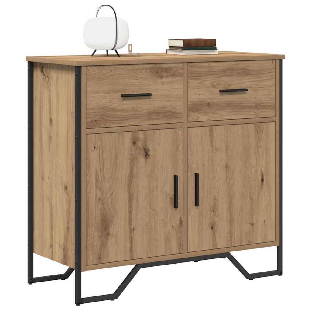 Credenza con cassetto rovere artigianale 79.5 x 35.5 x 74.5 cm
