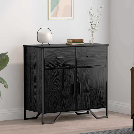 Credenza Rovere nero 79.5 x 35.5 x 74.5 cm Legno multistrato