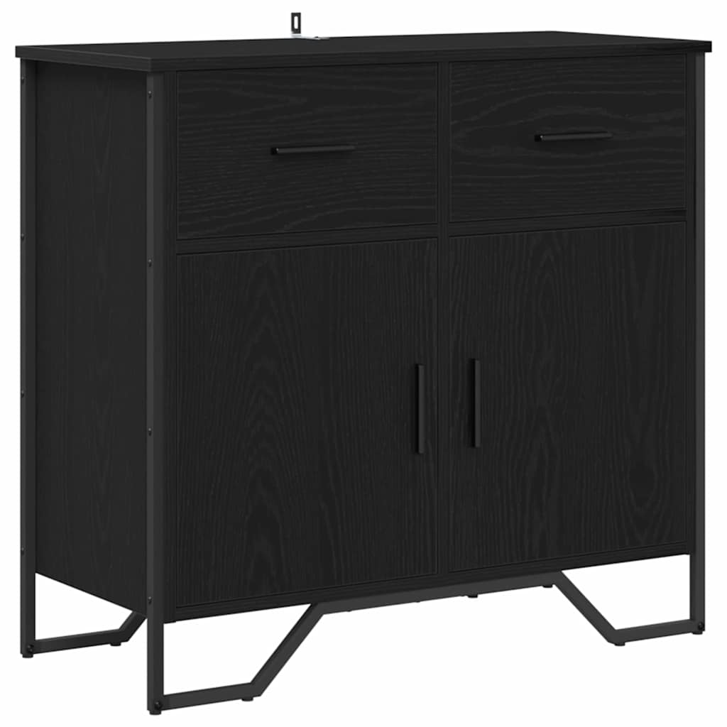 Credenza Rovere nero 79.5 x 35.5 x 74.5 cm Legno multistrato