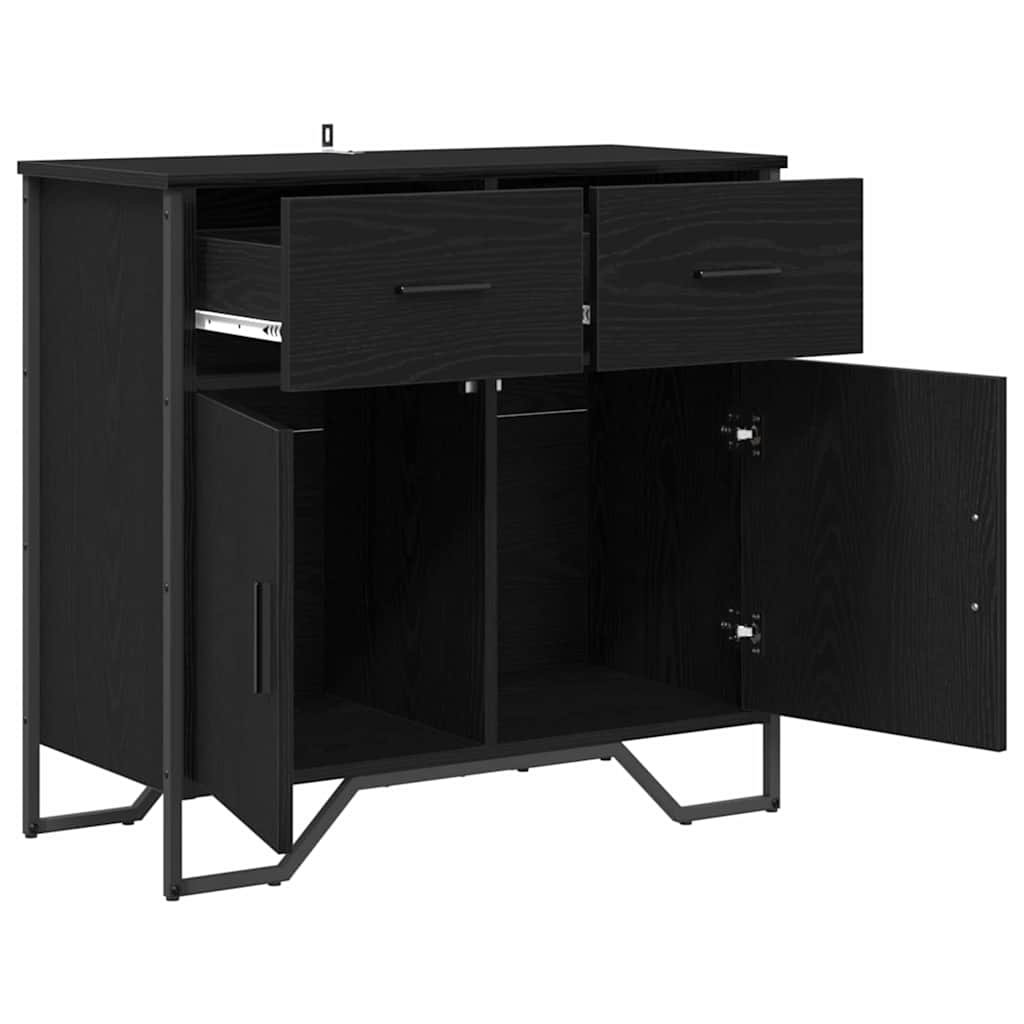 Credenza Rovere nero 79.5 x 35.5 x 74.5 cm Legno multistrato