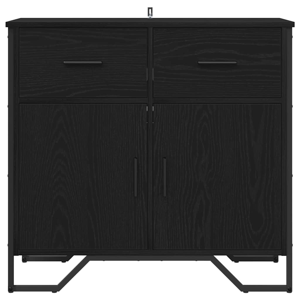 Credenza Rovere nero 79.5 x 35.5 x 74.5 cm Legno multistrato