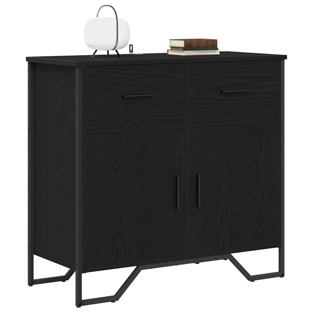 Credenza Rovere nero 79.5 x 35.5 x 74.5 cm Legno multistrato