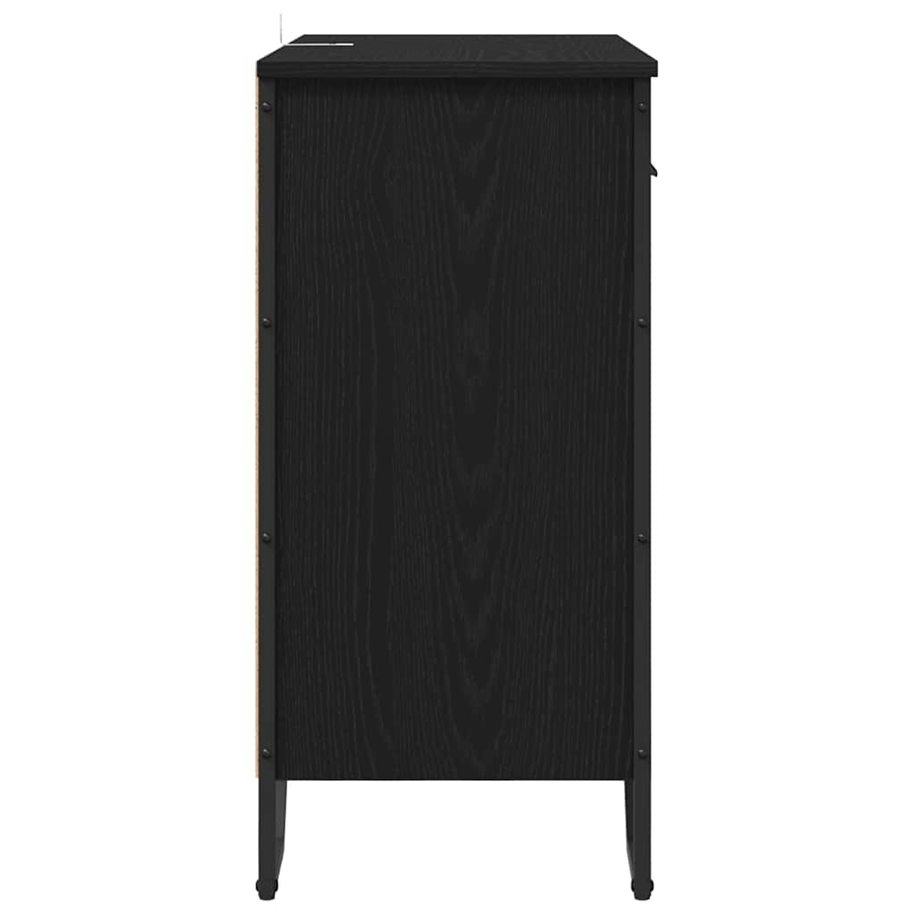 Credenza Rovere nero 79.5 x 35.5 x 74.5 cm Legno multistrato