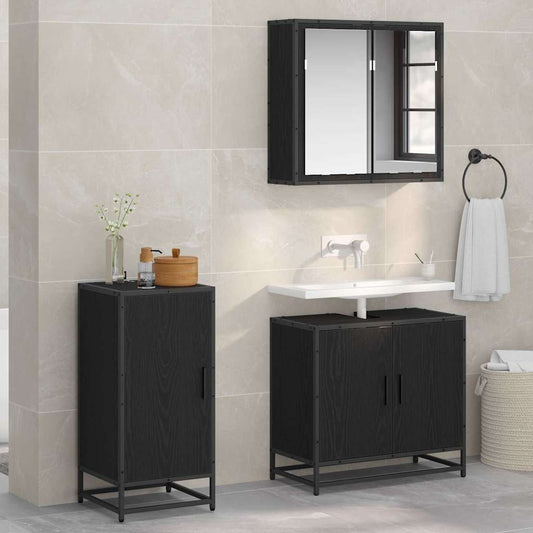 Credenza Rovere nero 35 x 35.5 x 76 cm Legno multistrato