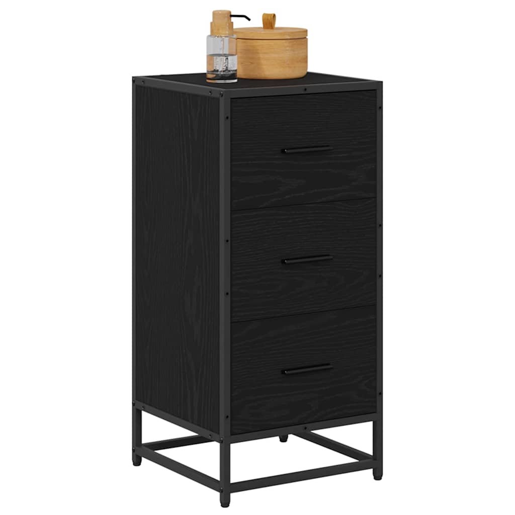 Credenza Rovere nero 35,5 x 35 x 76 cm Legno multistrato