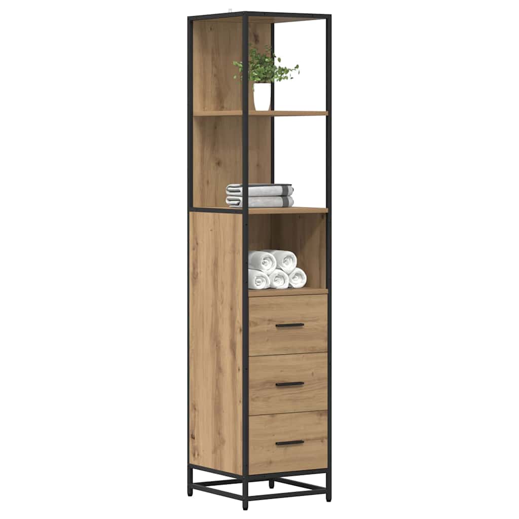 Set di mobili per il bagno con cassetto Rovere artigianale | homemem39