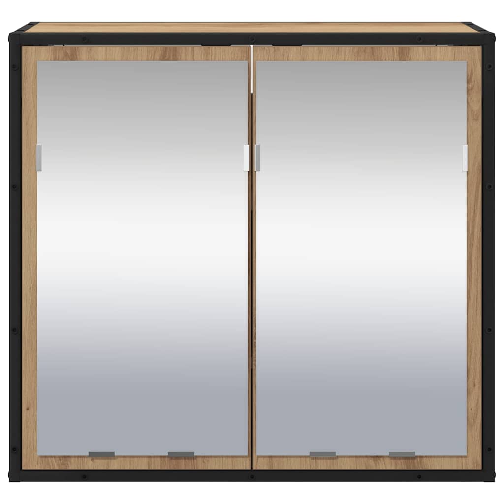 Scaffale da parete con porta Rovere artigianale 65 x 20 x 60 cm | homemem39