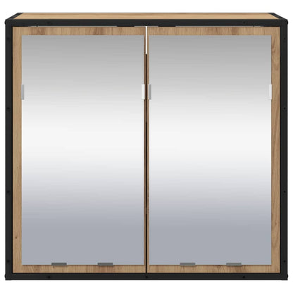 Scaffale da parete con porta Rovere artigianale 65 x 20 x 60 cm | homemem39