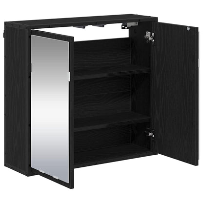 Scaffale da parete con lo scaffale Rovere Nero 65 x 20 x 60 cm | homemem39