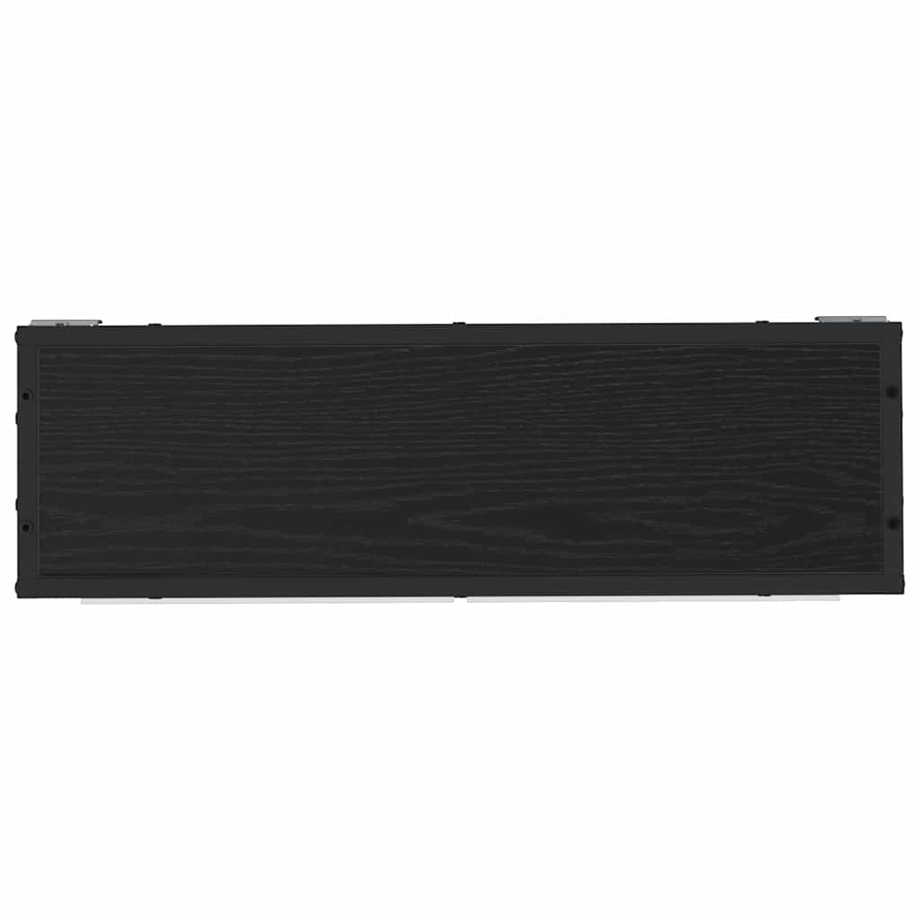 Scaffale da parete con lo scaffale Rovere Nero 65 x 20 x 60 cm | homemem39