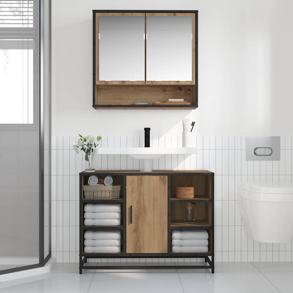 Scaffale da parete Rovere artigianale 65 x 20 x 60 cm | homemem39