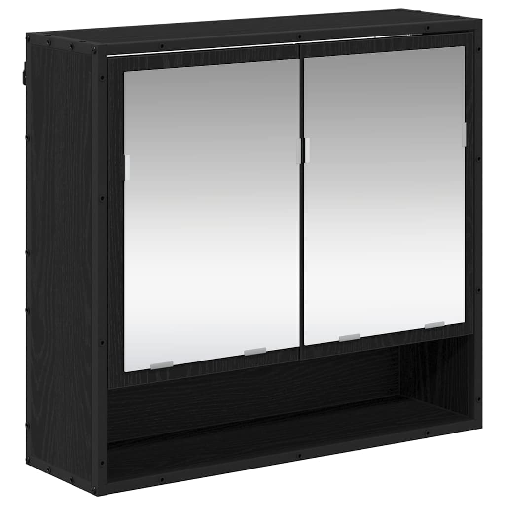 Scaffale da parete con lo scaffale Rovere Nero 65 x 20 x 60 cm | homemem39