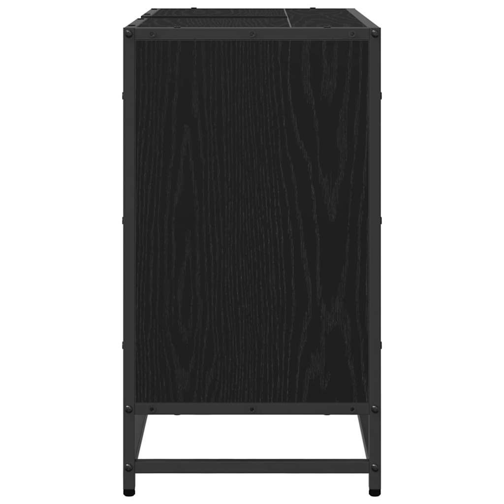 Armadio per Lavabo da Bagno Rovere Nero 65 x 33 x 60 cm | homemem39