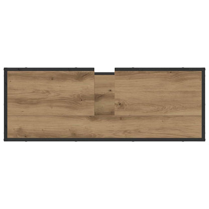 Mobile da Bagno con porta Rovere artigianale 90 x 33 x 60 cm