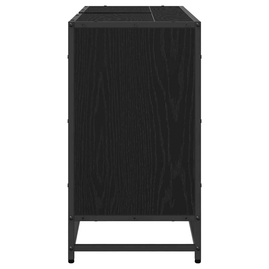 Mobile da Bagno Rovere Nero 90 x 33 x 60 cm Legno multistrato | homemem39