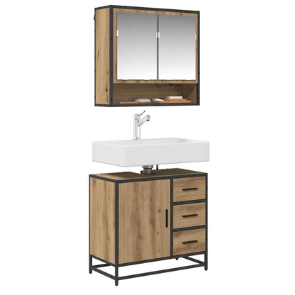 Mobile da Bagno con cassetto Rovere artigianale 65 x 33 x 60 cm