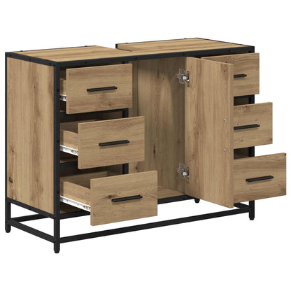 Mobile da Bagno con cassetto Rovere artigianale 80 x 33 x 60 cm | homemem39