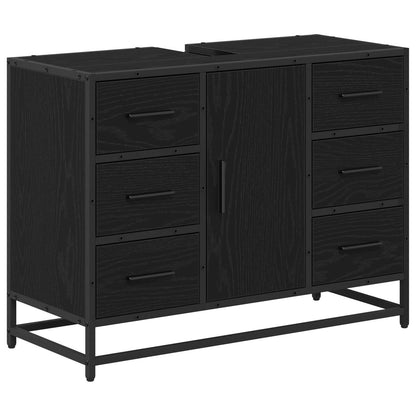 Mobile da Bagno Rovere Nero 80 x 33 x 60 cm Legno multistrato | homemem39
