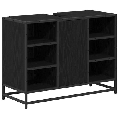 Mobile da Bagno Rovere Nero 80 x 33 x 60 cm Legno multistrato | homemem39