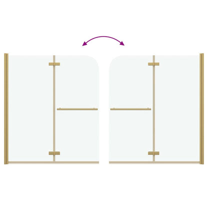 Involucro Doccia Oro 120 x 140 cm Vetro ESG e Alluminio | homemem39