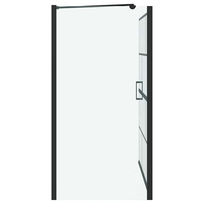 Schermo per Bagno e Doccia Nero e trasparente 116 x 68 x 128 cm