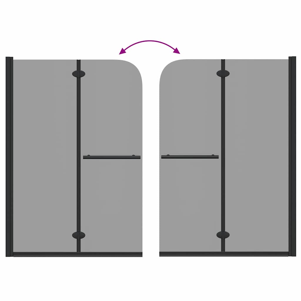 Involucro Doccia Nero 120 x 140 cm Vetro ESG e Alluminio