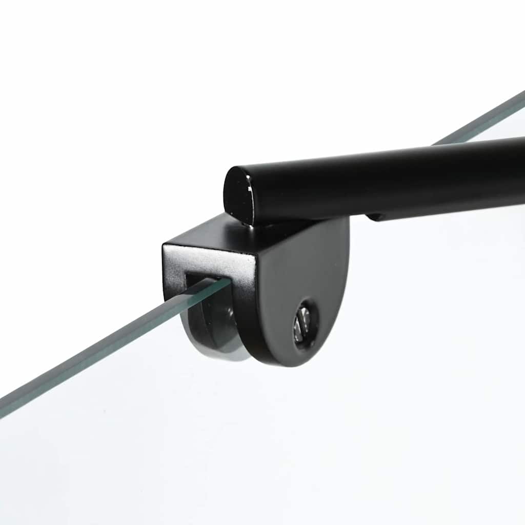 Schermo per Bagno e Doccia Nero e trasparente 116 x 68 x 128 cm