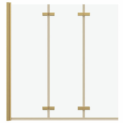 Involucro Doccia Oro 130 x 138 cm Vetro ESG e Alluminio