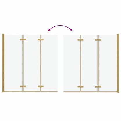 Involucro Doccia Oro 130 x 138 cm Vetro ESG e Alluminio | homemem39