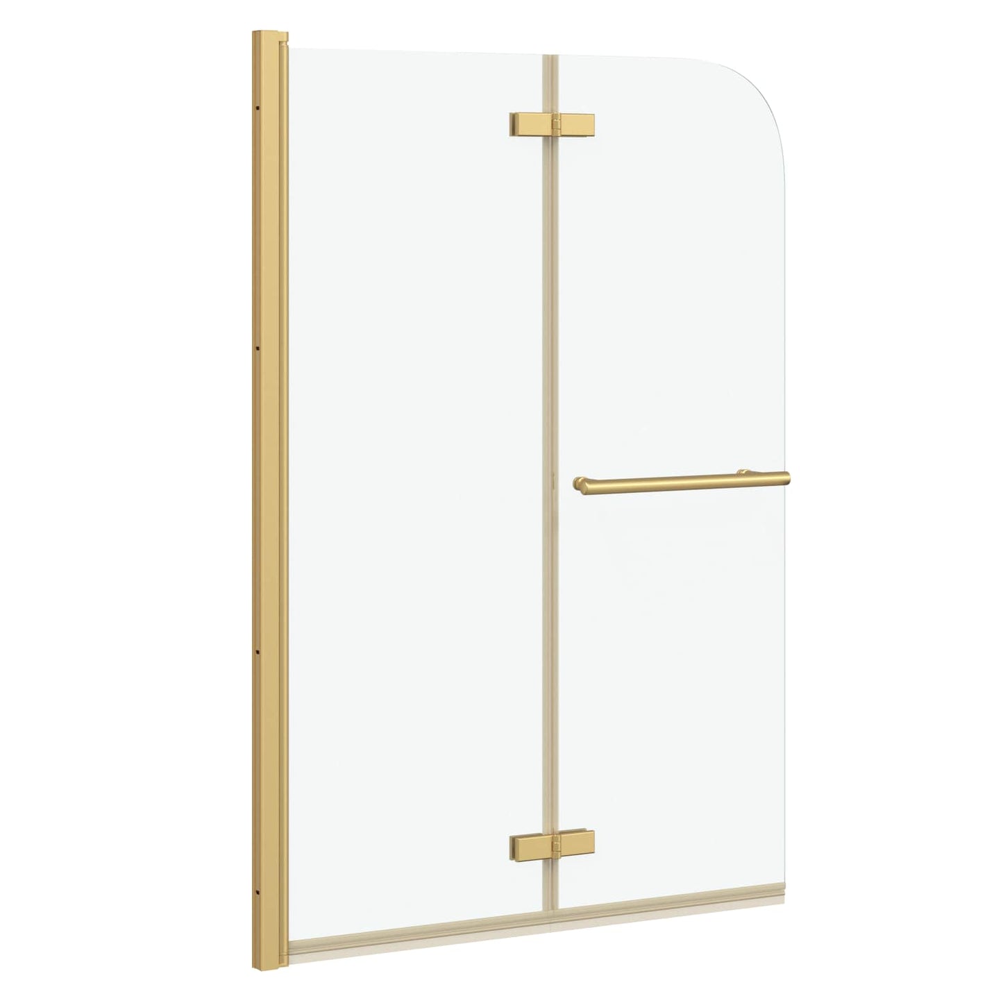 Involucro Doccia Oro 95 x 140 cm Vetro ESG e Alluminio