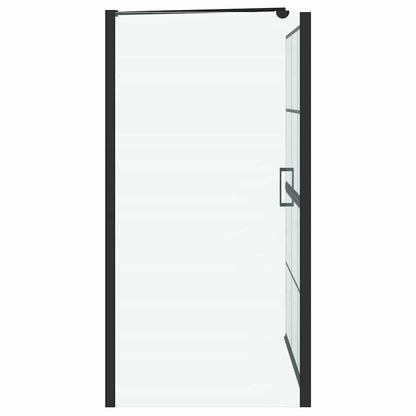 Schermo per Bagno e Doccia Nero e trasparente 116 x 68 x 128 cm