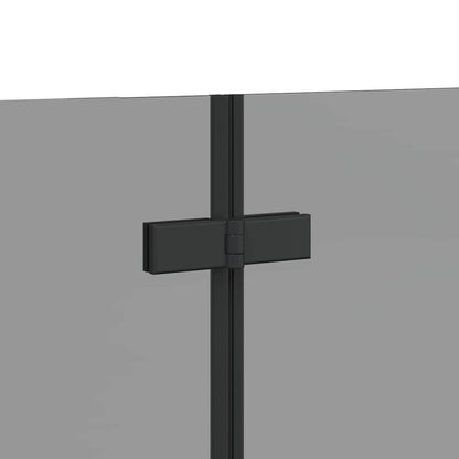 Involucro Doccia Nero 130 x 138 cm Vetro ESG e Alluminio