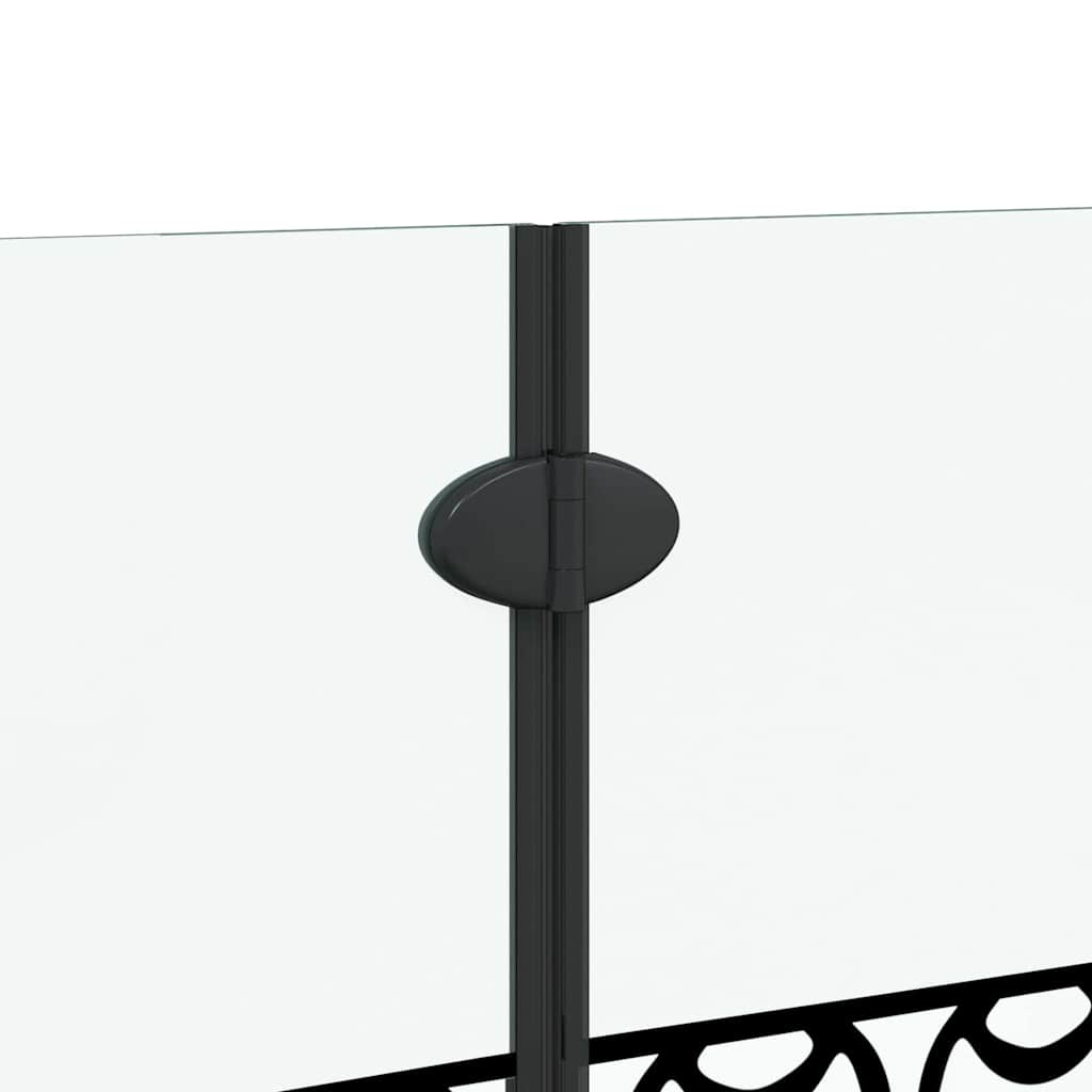Involucro Doccia Nero e trasparente 130 x 130 cm vetro temperato