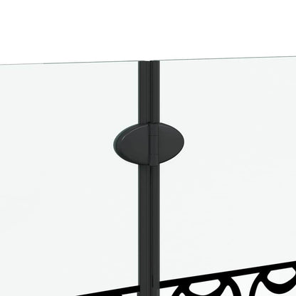 Involucro Doccia Nero e trasparente 130 x 130 cm vetro temperato