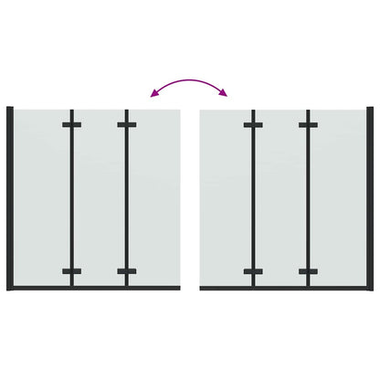 Involucro Doccia Nero 130 x 138 cm Vetro ESG e Alluminio